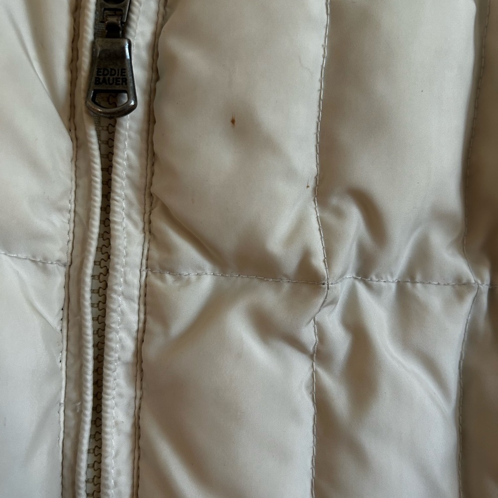*Super Warm* Eddie Bauer 100% Goose Down White Puffer Jacket - Picture 8 of 17